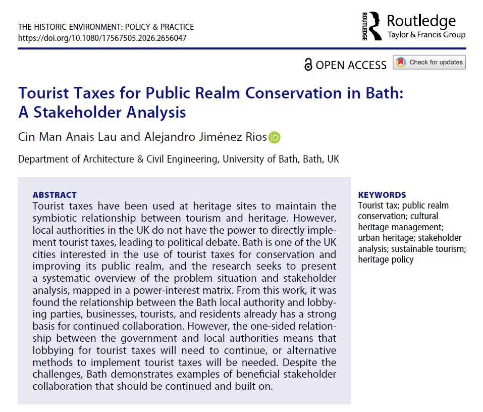 Anais paper published at The Historic Environment: Policy & Practice