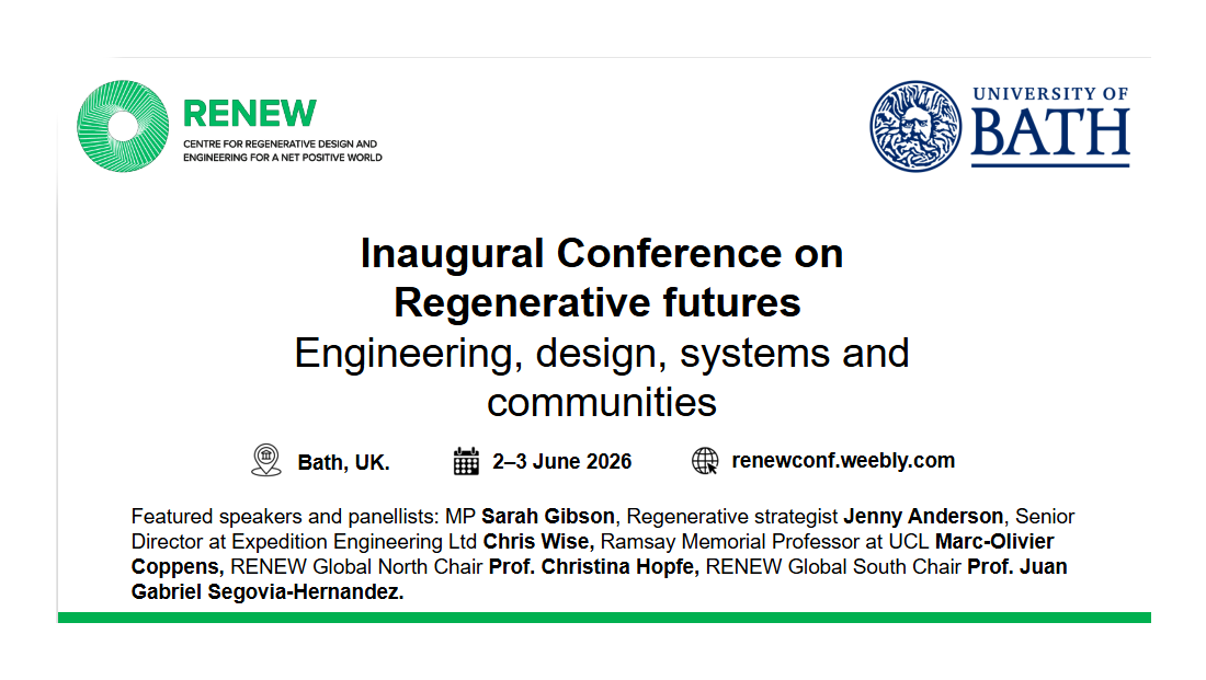 Flyer of RENEW Conference 2026 in Bath, UK